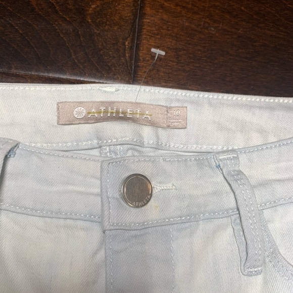 Athleta Jeans Women's Size 10 Light Wash Sculptek Straight Performance stretch - Picture 2 of 11